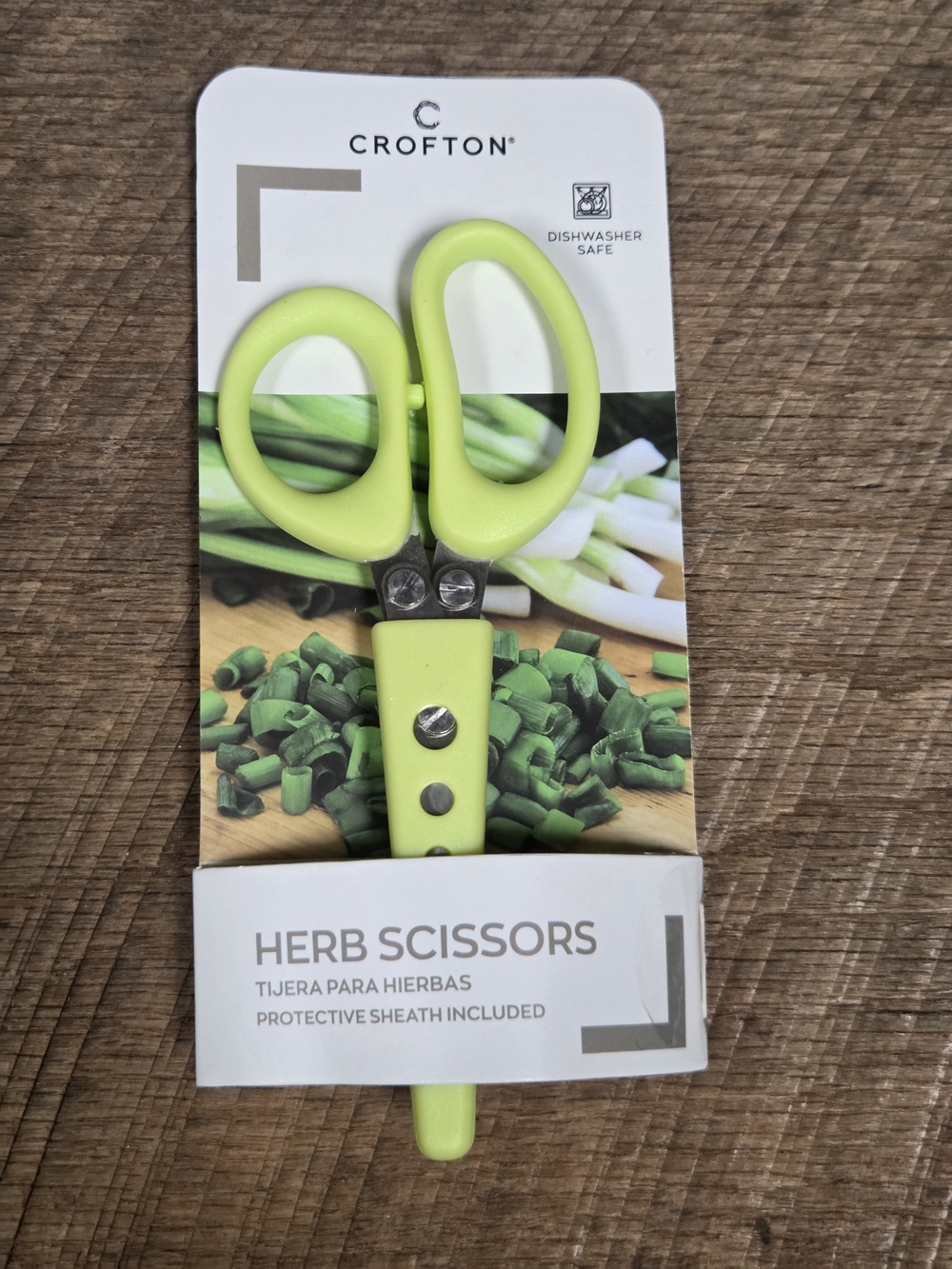Crofton Lime Green Herb Snip Scissors with Sheath ~ Bin PP